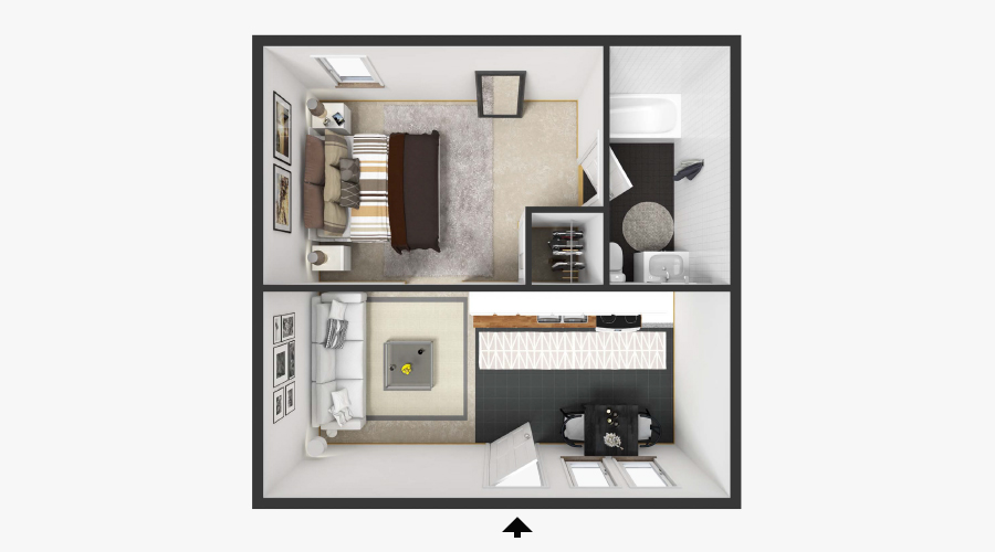 Campus Side North Single Suite